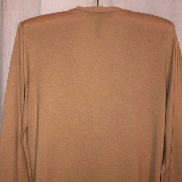 LRL M Tan Brown Five Button Front 💯Cotton Fine Knit Cardigan Sweater - Picture 4 of 16